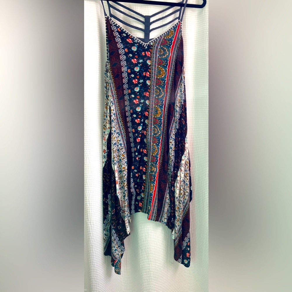Boho handkerchief hem dress
